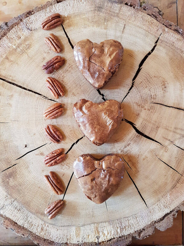 Lot de 4 Brownies Coeur